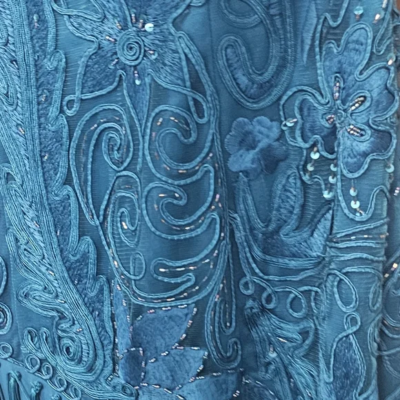 Vintage Sue Wong Beaded Sequin Frey Dress - Picture 6 of 7